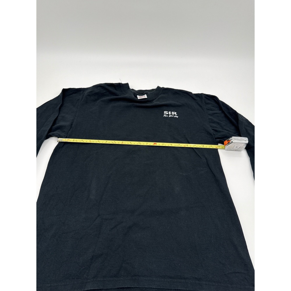 SIR Entertainment Services Long Sleeve Graphic T-Shirt Black Mens Large Anvil - Picture 5 of 10